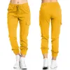 2023 Pantaloni da lavoro per pantaloni da lavoro in Europa e America Workshing Casual Elastic Waist Slim Pockets laterale