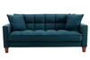 البيع الساخن الأريكة الصلبة سهلة التجميع 2 مقاعد الأثاث تنفس أريكة أريكة البراز ، الأزرق الداكن