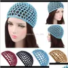 CAPS WIG 2021 Womens Mesh Hair Net Cloghet Cap Solid Snood Slee Night Er Turban Hat Disual Beanie Chemo Hats Pltfc NBSC2 Drop de Dh9bn