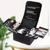 Stora 4 -Tray Makeup Train Case - Professional Cosmetology Organizer för sminkkonstnärer och resenärer