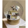 Juldekorationer 2022 Edition C Classics Golden Snow Globe med per flaska inuti Crystal Ball för speciell födelsedagsnyhet VIP DH5B0 L
