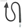 Anal Toys Metal Anal Plug Tail Black Leather BDSM WHIP Butt Plug Tail Gay Toy Butt Plug voor vrouwen Sekspeelgoed Anal voor paar volwassen games HKD230816