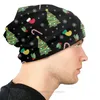 Boinas chapéu de Natal Treça fina para homens Momen Skullies Beanies Ski Cotton Cotton Bonnet Hats