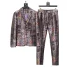 Heren Pakken Fashion Designer Blazers Man Classic Casual Floral Print Luxury jas Brand Lange Mouw Men Slimsuit Blazer Coats Pak 100