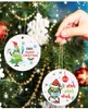 En blanco de sublimación ORNAMENTO DE CERÁMICA 3 pulgadas Adorno de Navidad de cerámica Adornos de cerámica personalizada para la decoración del árbol de Navidad para bricolaje