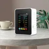 In 1 PM2.5 PM10 HCHO TVOC CO CO2 Air Quality Detector Formaldehyde Monitor Home Office Tester White