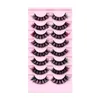 Thick Natural Colorful Eyelashes Fluffy Wispy Handmade Reusable Colored Fake Lashes Extensions Multilayer 3D Mink Lash with Color