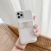 Case di telefono del titolare della scheda Designer per iPhone 11 12 13 14 Pro Max X/XS XSMAX Nuova custodia per telefono in pelle Lychee