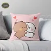 Pillow Case Panda Bear Hug Bubu Duda Case Bedroom Lovers s Decoration Cute Peach Skin case Sofa Bed Home Cushion Cover HKD230817