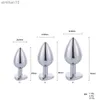 Anal Toys 3 Size Anal Plug Sex Toys Heart Stainless Steel Crystal Removable Butt Plug Stimulator Anal Prostate Massager Dildo Massager HKD230816
