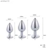 Toys anal 3 taille anal plug toys toys coeur en acier inoxydable cristal amovible stimulateur de bougie de crosse anale masseur de gode de la prostate hkd230816