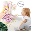 ベビーカーベビーカーガラガラの豪華なぬいぐるみおもちゃ吊り動物幼児向けの新生児ベビーベッド乳児教育玩具HKD230817