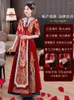 Abbigliamento etnico tradizionale sposa festa di matrimonio qipao vestito cinese femmina fenice ricamo cheongsam
