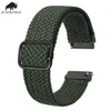 Oglądaj zespoły Bisonstruap Premium Nylon Watchband For Men Watch Watch Akcesoria z narzędziami i stali nierdzewnej klamra 18 mm 19 mm 20 mm 22 mm 230817