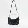 Hobo MABULA Retro Rock Style Shoulder Hobo Purses with Metal Chain Vintage Leather Women Underarm Handbags Unisex HKD230817