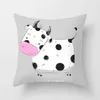 Coussin caricature mignon caricorat de licorne case créative chat vache cache de couverture décorative couverture de couverture fonda de almohada hkd230817