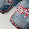 Ball Caps Sottocultura Y2K Spice Girl Style Cowboy Baseball Cap Female Fase Fashion Diamond Show Face Face Small 2023 Model