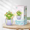 Bloco Mirco Blocks Blocks Bouquet 3D Flor B Plant Pasted Bouquet Modelo Decoração de casa Home Assembly Toy Girl Gift R230817