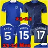 요가 복장 2023 2024 Nkunku Jackson CFC 축구 유니폼 Disasi 22 23 24 Enzo Fernandez Mudryk James Sterling Cucurella 97 98 Retro C DHHNP