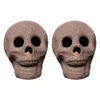 Andra evenemangsfestleveranser 1 Set Fire Pit Human Skull Realistic Fireproof Firepit Bonfire Campfire Pise Ceramic Clay Craft Ornament Halloween Decor 230816