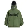 Kakazy Hooded trui voor jongens herfst en winter ritssluiting losse top voor paren ritsed ins trendy sportjack