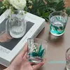 SCHEDE DEL VINE 150 ml in stile giapponese in vetro acqua trasparente peonia a mano fatta whisky cristallo tazza di latte di latte di latte