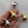 Charm Chic übertreiben große Wasserdropfen -Ohrringe für Frauen Dupes klobig Teardrop Edelstahl Gold plattiert Aussage Ohrschmuck J230817