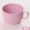 Mugs Office Coffee Cup Eco-vänliga munvattenkoppar Vete Straw Kitchen Kitchen Accessories Milk Te Tumbler Right Copo Com Canudo