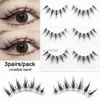 Falsche Wimpern 3/5pairs Falsches Wimpern süße weiche gefälschte Wimpern natürliche lange Wispy Lashes Cosplay Wimpern Manga Wimpern Make -up Wimpern Erweiterung HKD230817