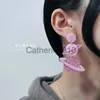 Charm European and American Ins Creative New Vintage Pink Acrylic Drop Earrings For Cute Girls Sweet Personality Fashion Jewelr J230817