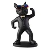 Decorative Objects Figurines KungFu Bulldog Butler Creative Wine Glass Holders Resin Dog statue Rack Stand for Table Desk Dcor Kitchen Bar 230816