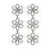 Orecchini penzolanti donne Fashion Shiny Sinestone Flowers Gioielli Accessori Direzione Abito da sera