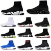 Diseñadores Speeds 2.0 V2 High Casual Shoes Platform Men Mujeres Triple S Paris Boots Marca Moda Blanca Blanca Blue Light Ruby Trainers Luxury Sneakers S18