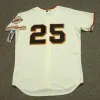 Maglia da baseball vintage di San Francisco 24 WILLIE MAYS 1970 25 BARRY BONDS BOBBY 1969 26 DAVE KINGMAN 1973 uomo