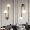 Wandlampe kreativer Kupferleuchten für Wohnzimmer Fashion Schlafzimmer Nachtei Gang Indoor Dekoration Glas G9 Lichter Ankunft Ankunft
