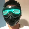 パーティーマスク取り外し可能なBluetooth RGB LEDライトアップオートバイオフロードウィンドライディングゴーグルマスクは、バッテリーディスプレイボードに組み込まれています230816