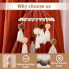 1set Boho Style Baby Rattles Toys Macrame Rainbow Bell Hanging Nursery Bed Decoration 0-12 Månad Baby Rattle Toys Gift HKD230817