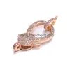 Klemt haken rivierenr cz micro plave kreeften clait wit roze geel pistool zwart koper zirkoon hanger connectoren diy sieraden bevindingen w dhmua