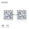 Charm 925 Sterlsilver 0,5/1 Carat Moissanite Square oorbellen Heren en dames paar modellen Fashion Trend Design Sense High-End L J230817