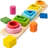 Sportspielzeug Montessori Holz für Kinder Holzsorting Stapeling Baby Kleinkinder Bildungsform Farbe Sortierer Vorschule Geschenke 230816