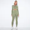 Roupa de ioga Crop Crop Top Gym Conjunto de ginástica Mulheres sem costura Conjunto de exercícios de ioga Fintess Push Up Leggings Sport Wear Women Suits Tracksuit 230816