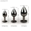 Toys Anal Toys en acier inoxydable Crystal Butt plug Toys for Women Men Black Anal Plux Adulte Sex Products Plux Anal Prostate HKD230816