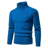 Herrtröjor Knitwear Turtleneck Fashion Slim Sweater Men 8502