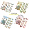 Gift Wrap 80PCS Butterfly Stickers Clear Bling Glitter Holographic Butterflies Sticker Bulk For Scrapbooking Envelope Journaling