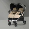 Barnvagnar# Tvilling Baby Barnvagnar Second Child Baby Sitting and Lying Barnvagn Push icke-takbara barnvagnar sida vid sida lätta barnvagnar R230817