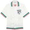 Casablanca Sport Shirt Рубашка кролика шелк на гавайских рубашках с короткими рукавами Casablanc