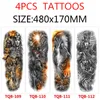 Temporäre Tattoos Vollarm Tattoo Aufkleber wasserdichte Männer und Frauen Totem Lion Tiger Körpermalerei Hülle 2308017