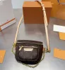 Women Mini Bumbag صدر كيس حزام الأكياس حزام حزام حمل حقيبة اليد قابض المرآة رجال فاني حزمة المصمم سلسلة الكتف Crossbody G2308173BF