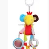 Baby Bath Toys Baby Sensory Hanging Rattles Soft Learning Toy Plush Animals barnvagn Bed Bed Crib With Teether för Bebe Babies Toddlers HKD230817