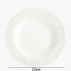 Tallrikar Europeiska keramiska lättnad Dekorativ fruktsalladplatta Restaurang som serverar Trays matbord Huvudrätt köksbordsartiklar